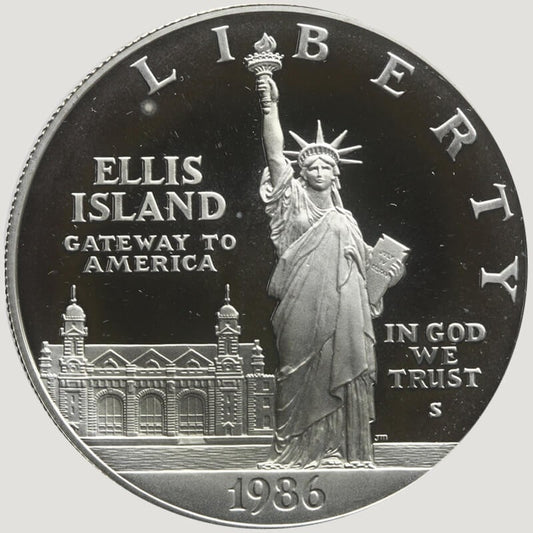 USA 1 dolar, 1986, Ellis Island, stan 1-