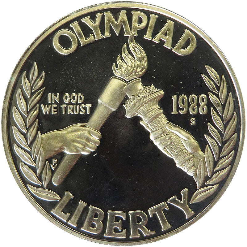 USA 1 dolar, 1988, Igrzyska XXIV Olimpiady, Seul 1988, srebro, certyfikat