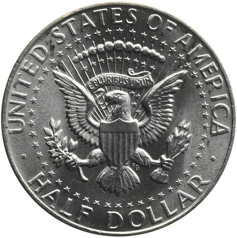 USA 1/2 dolara half dollar Kennedy 1964, stan 1- (niesamowity połysk)