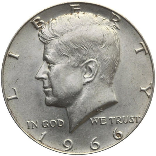 USA, 1/2 dolara Kennedy 1966 bez znaku, stan 2+