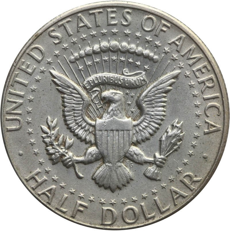 USA, 1/2 dolara Kennedy 1966 bez znaku, stan 2+