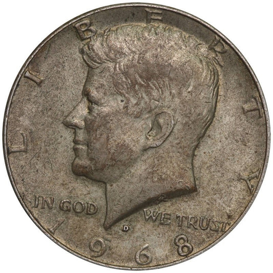 USA, 1/2 dolara Kennedy 1968 D, stan 3