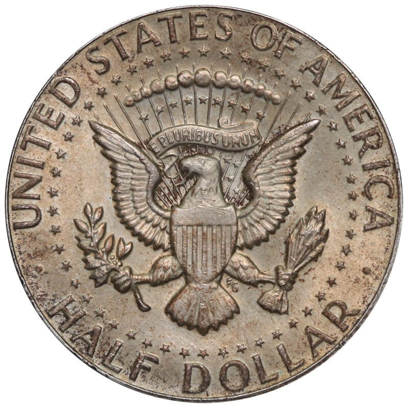 USA, 1/2 dolara Kennedy 1969 D, stan 1-