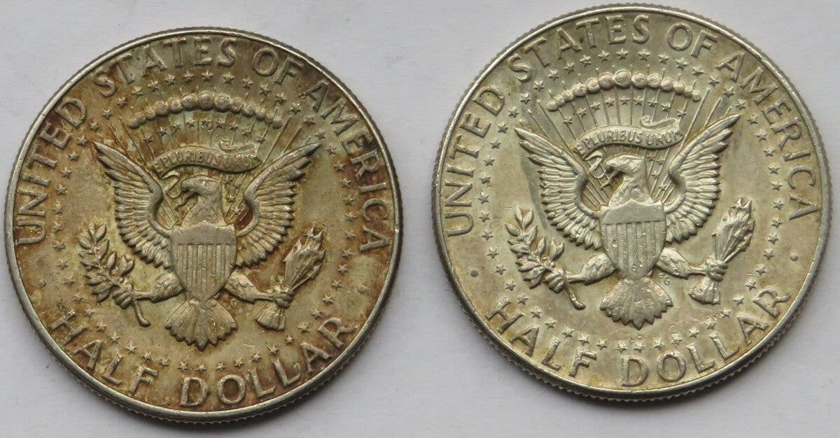 USA, 2 x 1/2 dolara half dollar Kennedy, stan 3+, 1964