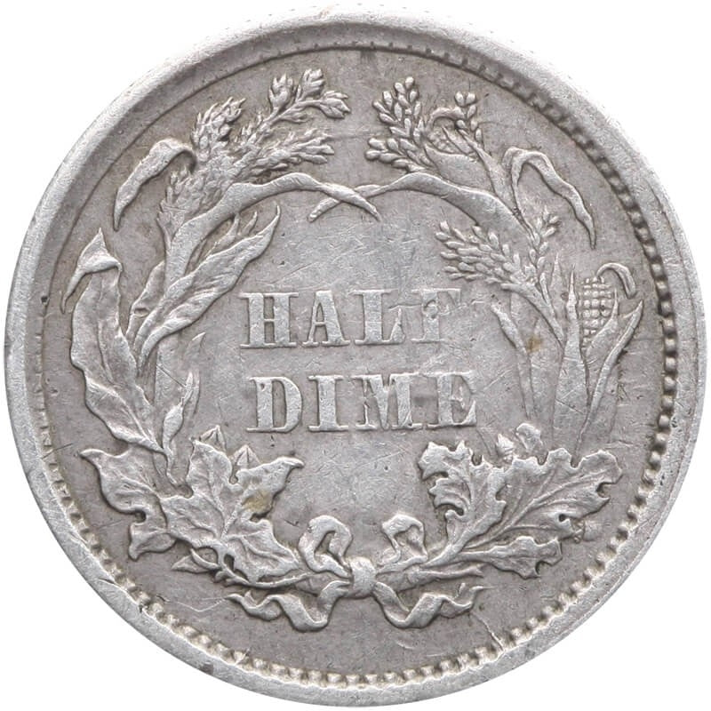 USA ½ dime, 1861 Siedząca Wolność, ładna