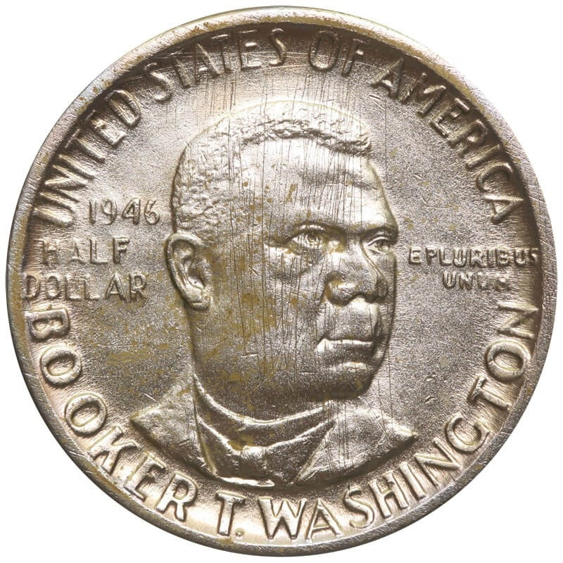 USA ½ dolara, 1946, Booker Taliferro Washington, certyfikat