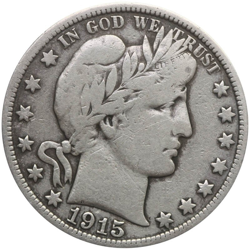 USA ½ dolara, half dollar, 1915 Pół dolara Barbera, San Francisco, st. 3, ładna