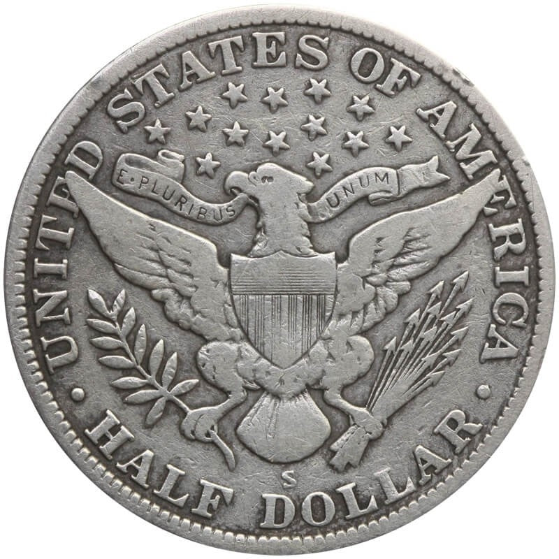 USA ½ dolara, half dollar, 1915 Pół dolara Barbera, San Francisco, st. 3, ładna