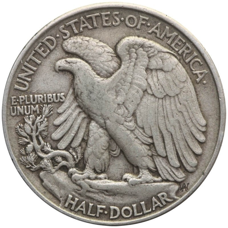 USA ½ dolara, half dollar 1944 - idąca Wolność, Filadelfia, ładna