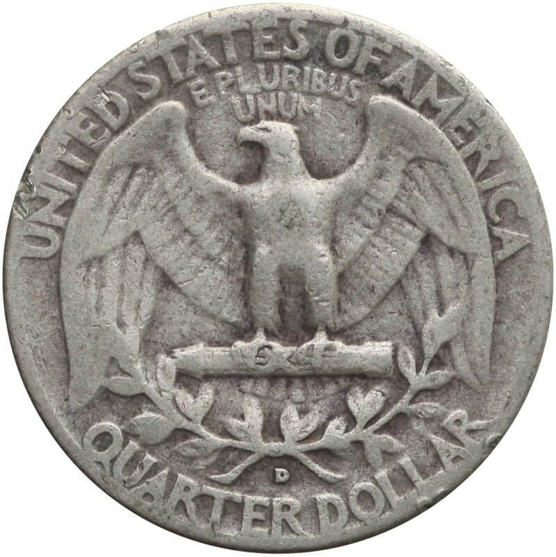 USA ¼ dolara (quarter, 25 centów), 1953 ćwierćdolarówka Waszyngtona, D, srebro Ag900