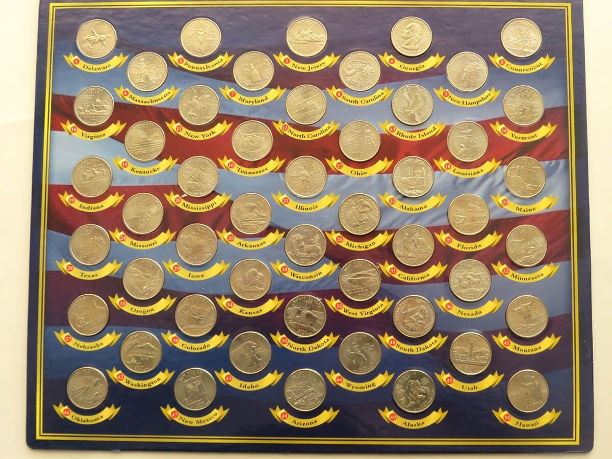 USA ¼ dollara, State Quarter Collection, 1999-2008 - zestaw 50 monet