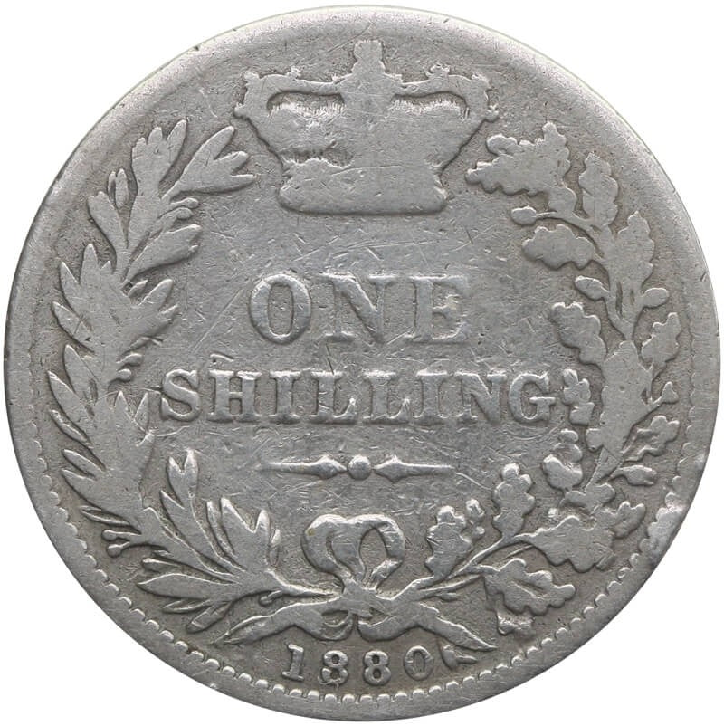 Wielka Brytania 1 szyling, 1880, srebro