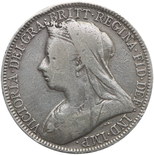 Wielka Brytania 2 szylingi (floren, florin), 1900, srebro