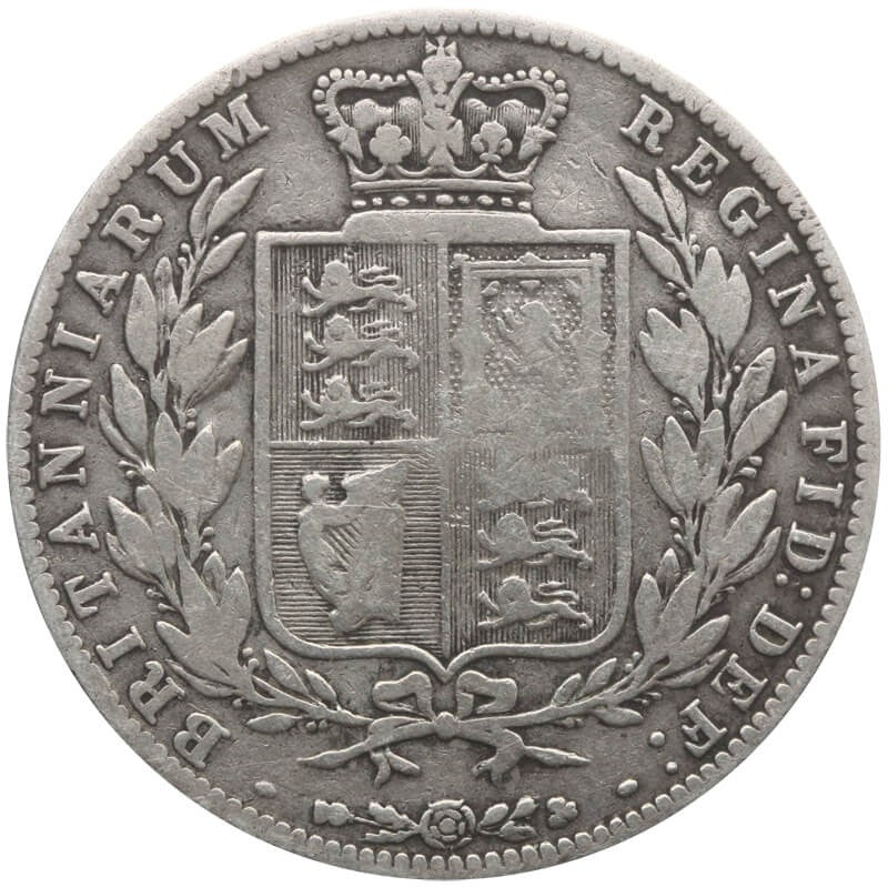 Wielka Brytania ½ korony, 1877, srebro