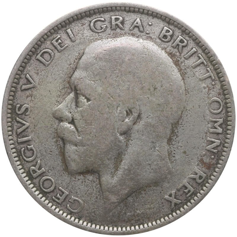 Wielka Brytania ½ korony, 1927, srebro