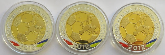 Zestaw 3 medali EURO - POLSKA-UKRAINA 2012